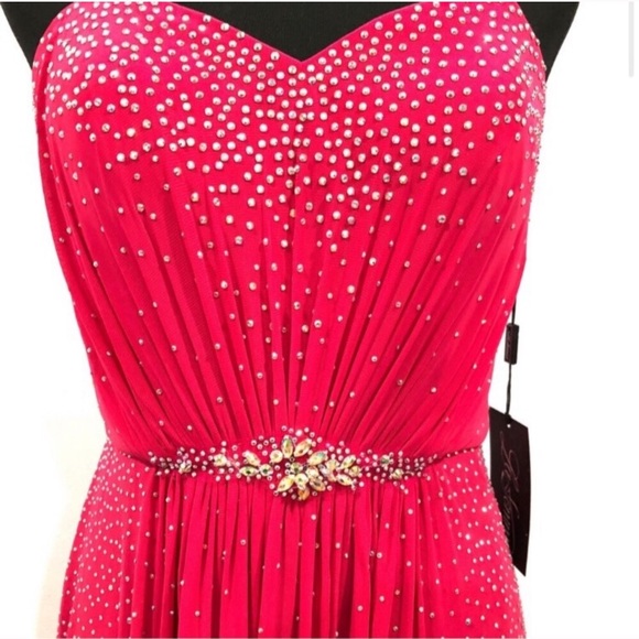 BNWT La Femme beaded gown - Picture 2 of 11